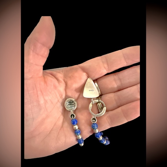 Carolyn Pollack Relios Sterling Necklace w/Enhancer-Denim Lapis & SS Beads–CP925 - Picture 3 of 5